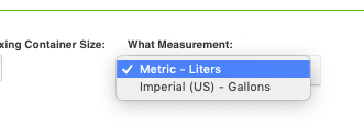 Nutrients Calculator Measurements
