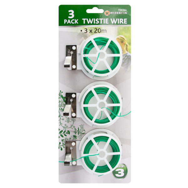 Multi-Purpose Garden Twist-Tie Wire 20m (3 pieces)